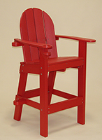 38-058R - Champion Guard Chair, front step, 61", red