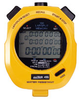 58-165 Yellow Ultrak 495 stopwatch